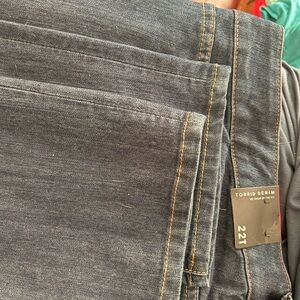 Torrid Dark Blue Bootcut and one pair narrow ankle Jeans (2) pairs of jeans